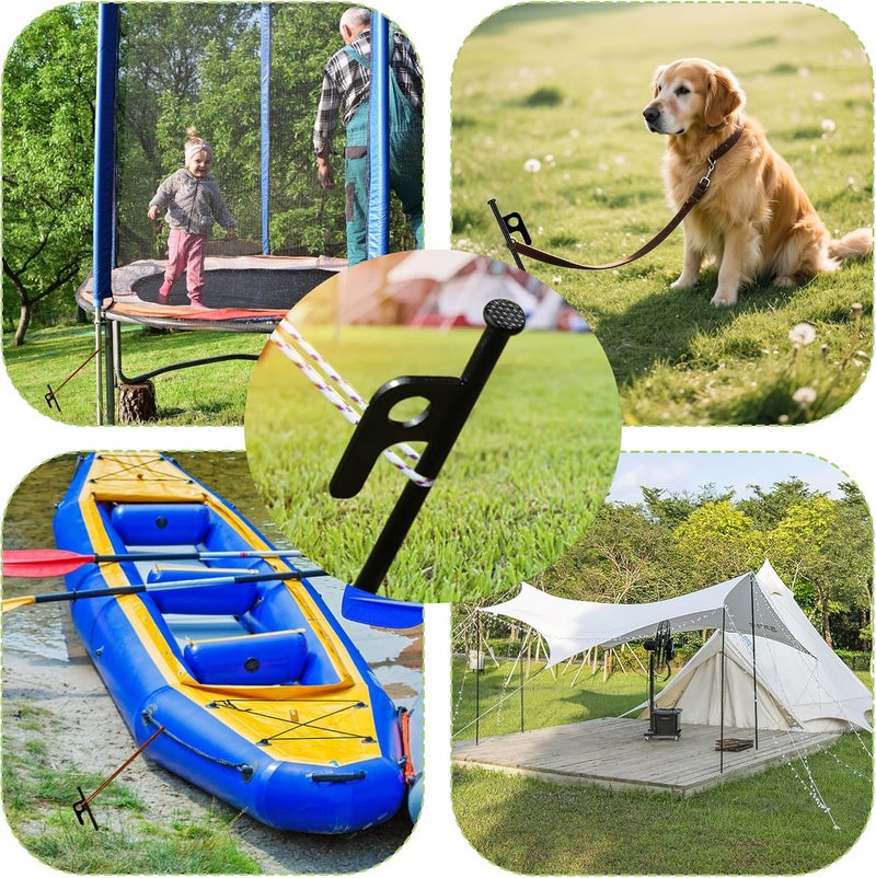 RINVEE 20 Pack Tent Stakes Heavy Duty Forged Steel Camping Stakes for Ground Outdoor Decorations Canopy - Image 5